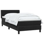 vidaXL Sommier à lattes de lit avec matelas noir 90x220 cm velours