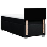vidaXL Sommier à lattes de lit et matelas Noir 80x200 cm Tissu