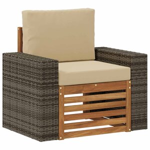 vidaXL Sofa de milieu extérieur Bois d'Acacia Massif Naturel
