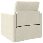 vidaXL Sofa-lit 2-en-1 Crème 74x77x81 cm Velours