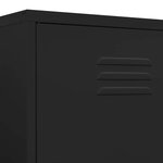 vidaXL Garde-robe Noir 90x50x180 cm Acier