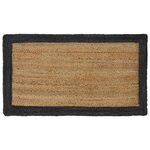 vidaXL Tapis de surface Gris foncé 60 x 110 cm Jute
