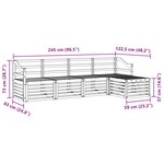 vidaXL Ensemble de canapés d'extérieur 5 pc Naturel
