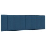 vidaXL Coussin de tête de lit bleu 160 cm tissu