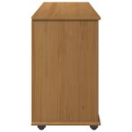 vidaXL Cabinet roulant avec roue Marron miel 100 x 39 x 65 5 cm