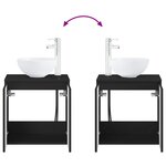 vidaXL Vanité de lavabo mural Noir 49 5 x 41 x 64 5 cm