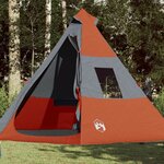 vidaXL Tente de camping tipi 7 personnes orange imperméable