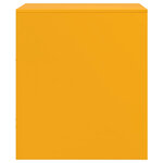 vidaXL Table de chevet jaune moutarde 34 5x39x44 cm acier