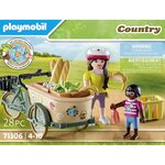 PLAYMOBIL 71306 - Country - Cycliste avec vélo et remorque avant