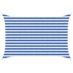 vidaXL Voile d'ombre 2 x 2 5 m HDPE Rectangulaire Bleu et Blanc