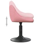 vidaXL Tabouret de bar Rose 46x44x(62 5-77 5) cm Velours