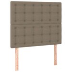 vidaXL Sommier à lattes de lit avec matelas Taupe 120x200 cm Tissu