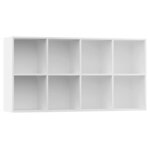 vidaXL Bibliothèque/Buffet Blanc 66x30x130 cm Bois d'ingénierie