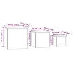 vidaXL Tables d'appoint 3 Pièces Sonoma gris Bois d'ingénierie