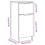 vidaXL Buffet vieux bois 30x30x70 cm bois d'ingénierie