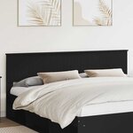 vidaXL Tête de lit Chêne noir 200 cm Bois d'ingénierie