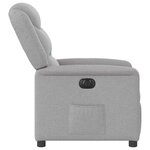 vidaXL Fauteuil inclinable électrique gris nuage tissu