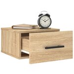 vidaXL Tables de chevet murales 2 Pièces chêne sonoma 35x35x20 cm