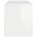 vidaXL Meuble TV avec lumières LED blanc brillant 120x35x40 cm