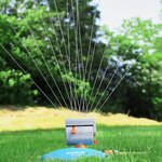 GRÜNTEK Mini arroseur de pelouse avec moteur turbo 378 m²