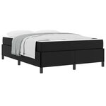 vidaXL Cadre de lit avec matelas Noir 140 x 190 cm tissu