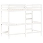vidaXL Lit superposé sans matelas blanc 90x200 cm bois de pin massif