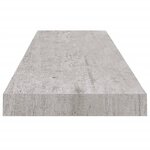 vidaXL Étagères murales flottantes 2 Pièces Gris béton 90x23 5x3 8cm MDF
