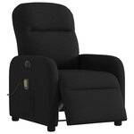 vidaXL Fauteuil de massage inclinable électrique Noir Tissu