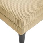 vidaXL Chaise longue avec coussin tissu en velours côtelé gris-vert