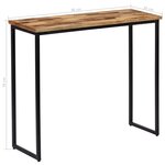 vidaXL Table console Teck recyclé massif 90 x 30 x 76 cm