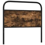 vidaXL Tête de lit chêne fumé 107 cm acier et bois d'ingénierie