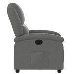 vidaXL Fauteuil inclinable gris foncé tissu