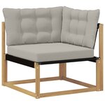 vidaXL Ensemble de canapés d'extérieur 9 pc Blanc et gris clair