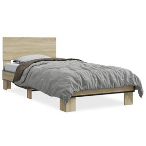 vidaXL Cadre de lit sans matelas chêne sonoma 100x200 cm