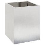 vidaXL Cache-pot de jardin Argent Acier inoxydable