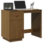 vidaXL Bureau Marron miel 95x50x75 cm Bois massif de pin