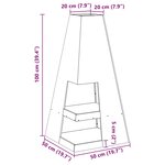 vidaXL Braise Marron 50 x 50 x 100 cm Acier résistant aux intempéries