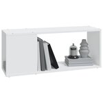vidaXL Meuble TV Blanc 80x24x32 cm Bois d'ingénierie