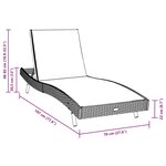vidaXL Transat avec Table 2 Pièces Noir 40 x 40 x 40.5 cm polyrotin