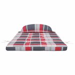 vidaXL Damier avec oreiller 2 Pièces Motif carreaux rouges