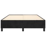 vidaXL Cadre de lit noir 140x190 cm velours