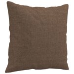 vidaXL Ensemble de canapés 4 Pièces avec coussins marron tissu