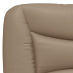 vidaXL Cadre de lit avec tête de lit Cappuccino 180x200 cm Similicuir