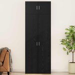 vidaXL Armoire de rangement 3 Pièces Chêne noir