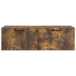 vidaXL Meuble TV mural Chêne fumé 98 x 41 x 30 cm Bois d'ingénierie