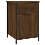 vidaXL Tables de chevet 2Pièces Chêne marron 40x42x60cm Bois d'ingénierie