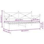 vidaXL Lit de repos sans matelas noir 100x200 cm acier