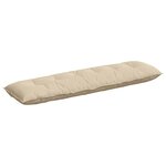 vidaXL Coussin de Dos Crème 180 x 50 cm Tissu en microfibre