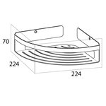 Tiger Panier d'angle de salle de bain Caddy Chromé L 1400630346