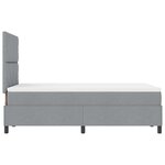 vidaXL Lit à ressorts avec matelas Gris clair 120 x 190 cm tissu